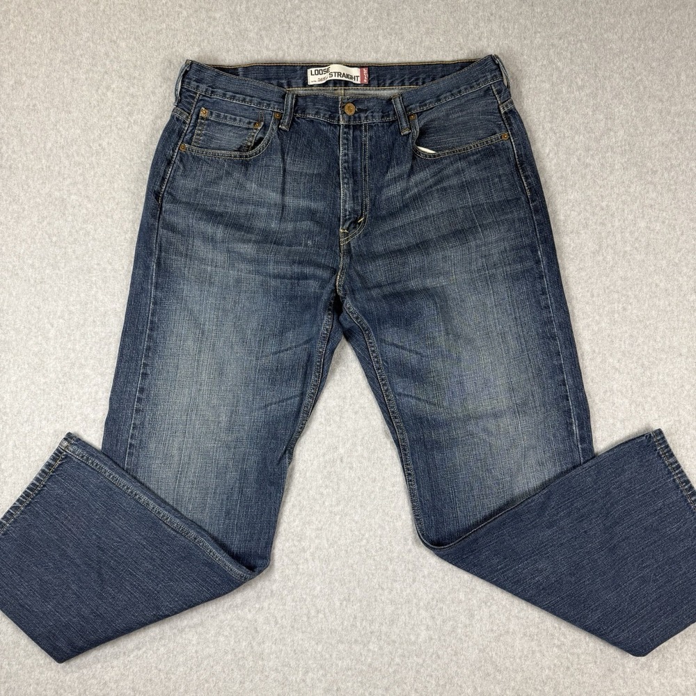 Vintage Levis 569 Jeans Mens 36x32 Blue Loose Straight Denim Cotton Baggy Y2K